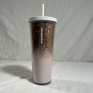 Starbucks Sequin Rose Gold 2018 24 Oz Tumbler